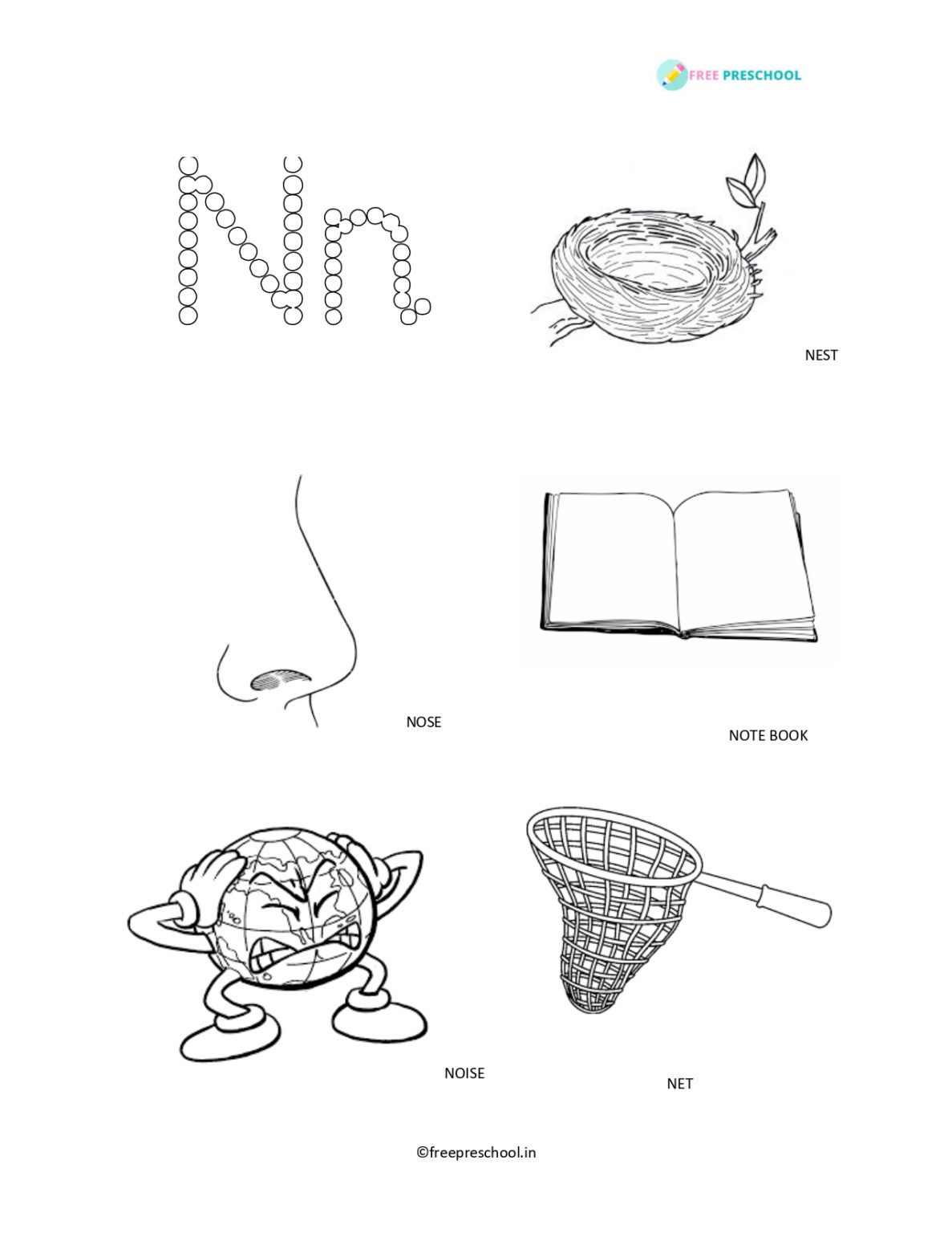 Alphabets Coloring Pages - Free Preschool