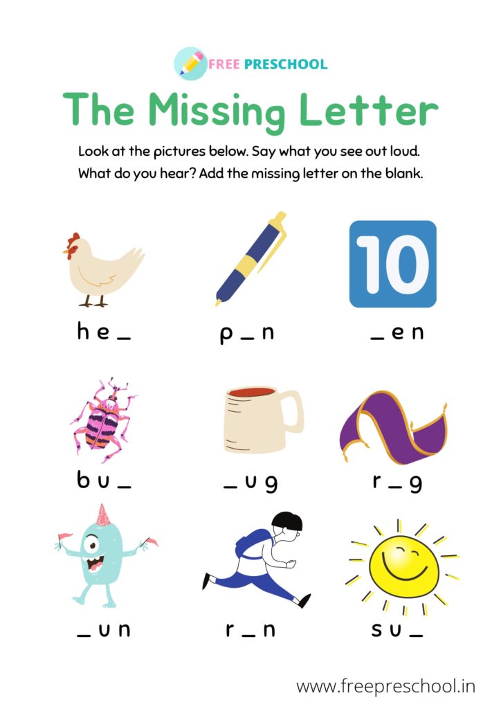 CVC Words Worksheets Free Preschool