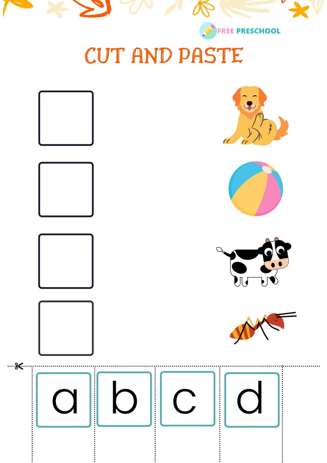 Cut And Paste Worksheet