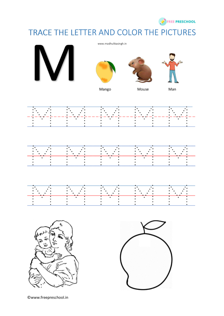 Alphabet Tracing Letter Mm