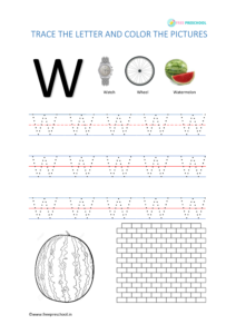 Alphabet Tracing Letter Ww - Free Preschool