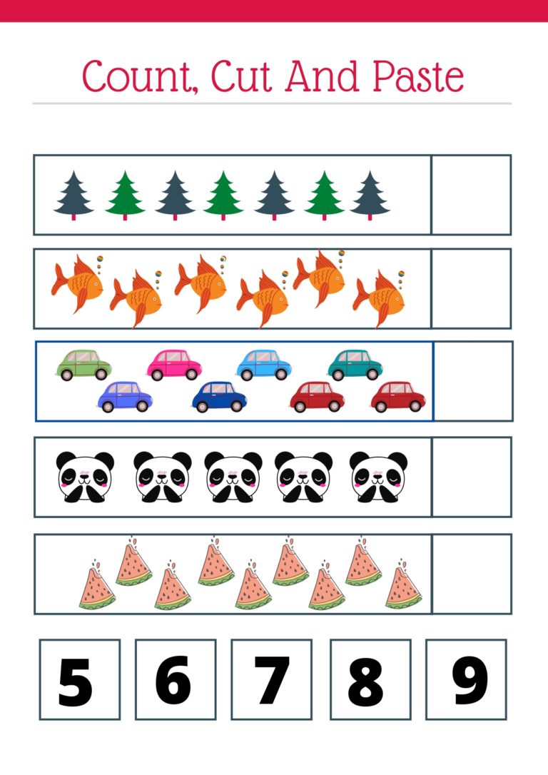 number cut and paste worksheets for preschool free preschool