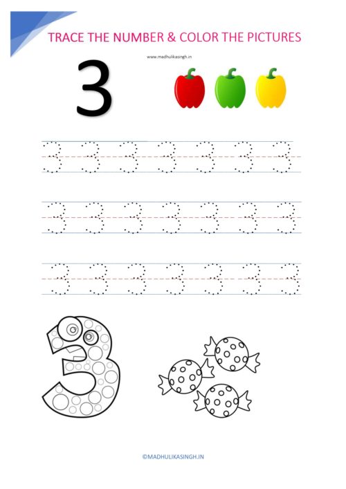 Printable Number Tracing Worksheets 1-12 - Free Preschool