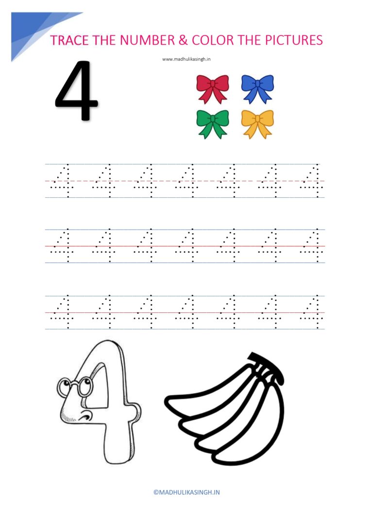 Printable Number Tracing Worksheets 1 12 Free Preschool