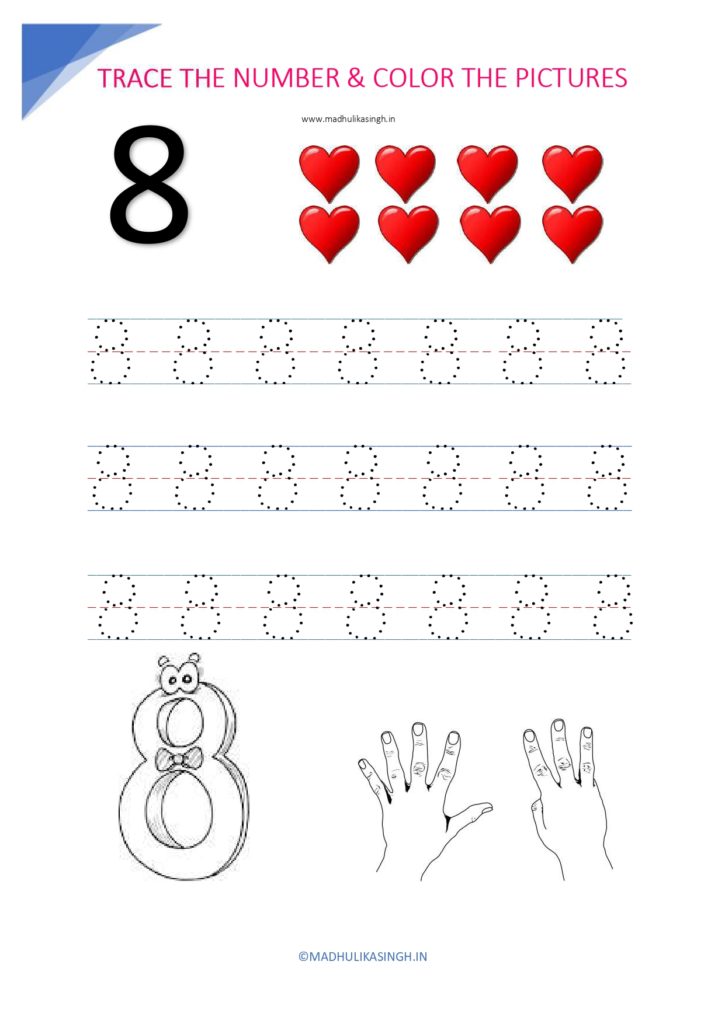 number trace worksheet for preschool preschoolplanet 7 best images of