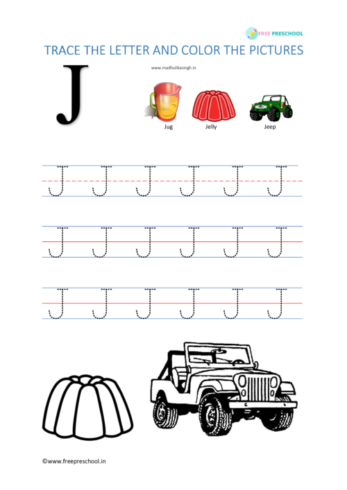 Alphabet Letter Tracing Ji