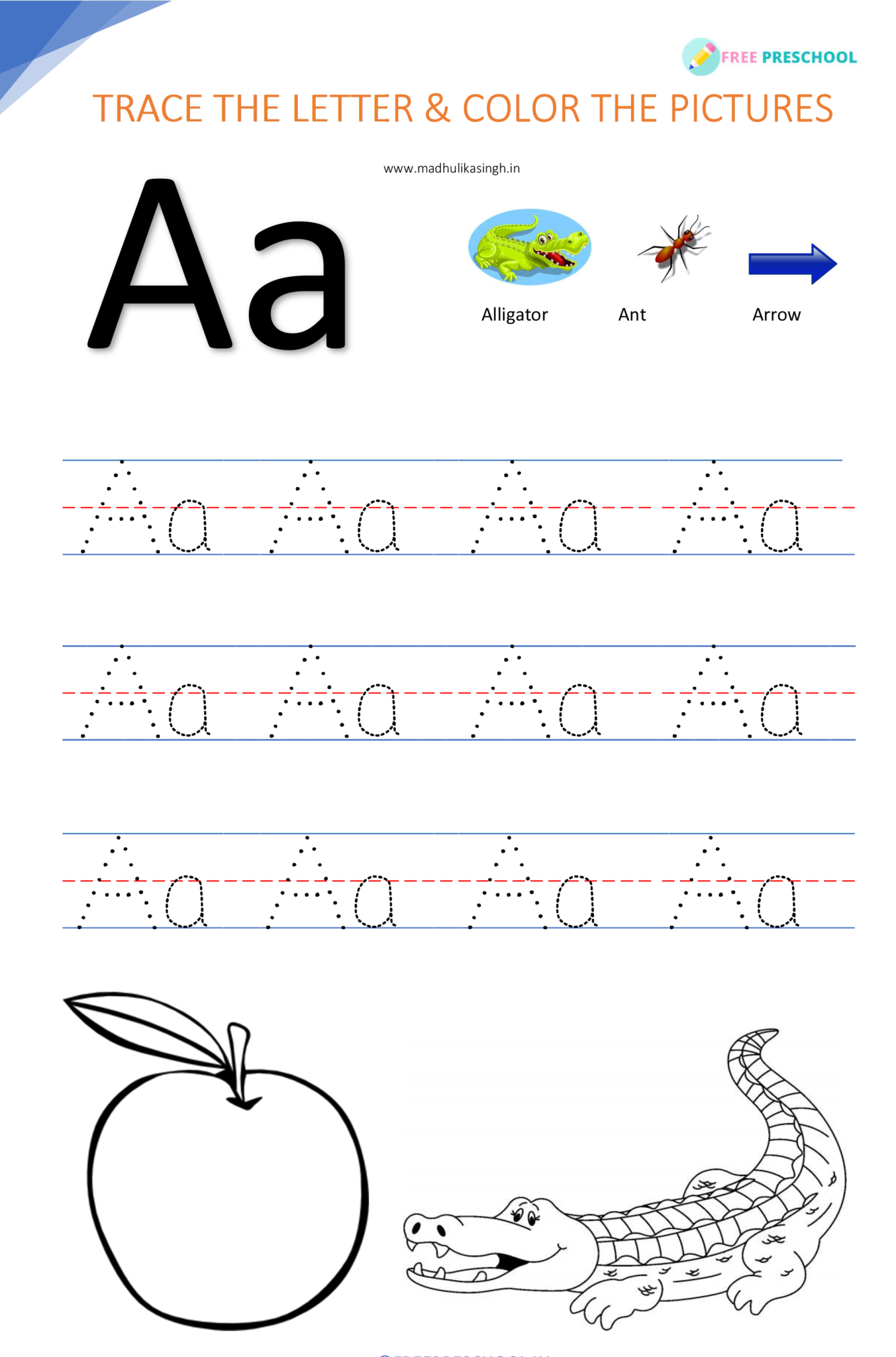 Alphabet For Tracing Free Preschool