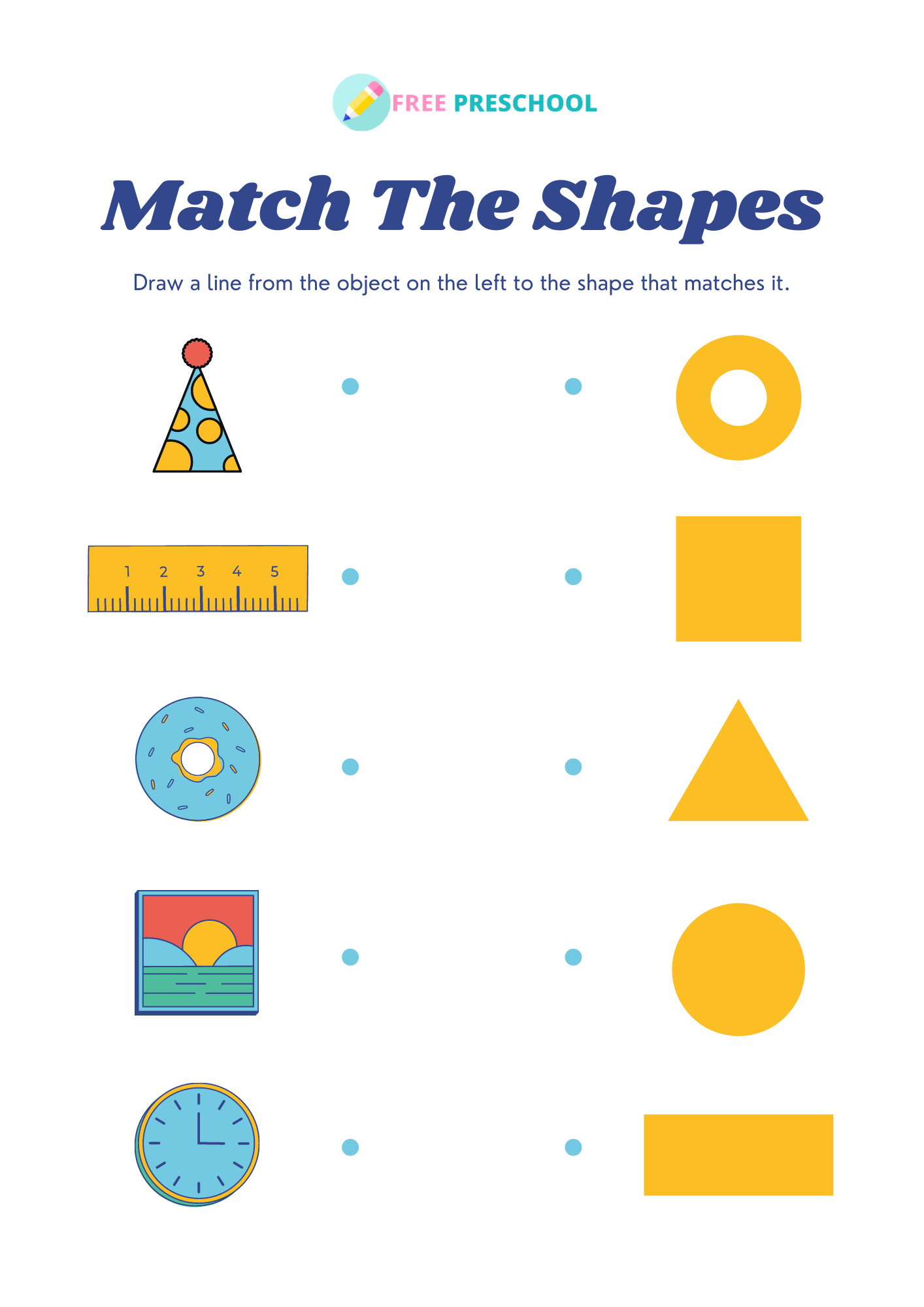 activities for teaching shapes free preschool