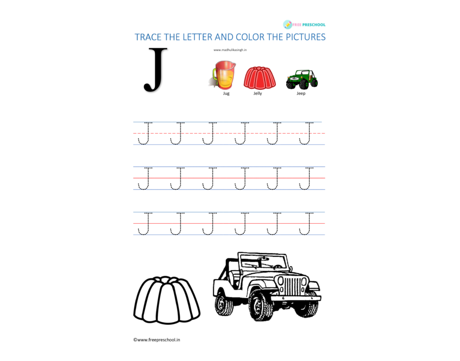 Alphabet Letter Tracing Ji