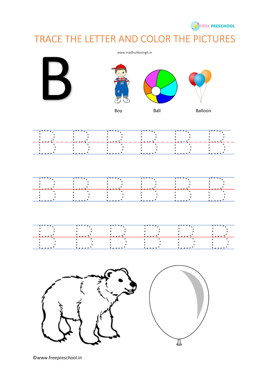 Alphabet Letter Tracing Bb